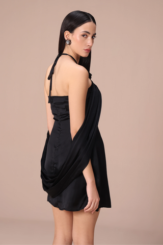 Black strapless little dress