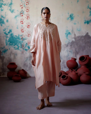 Soft peach kaftan set