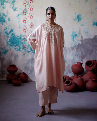 Soft peach kaftan set