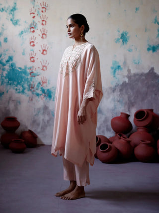 Soft peach kaftan set