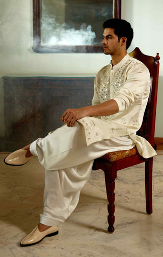 Daniyal ivory kurta and salwar