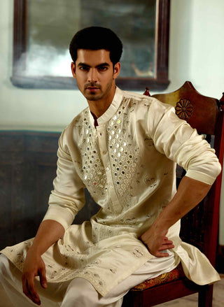 Daniyal ivory kurta and salwar