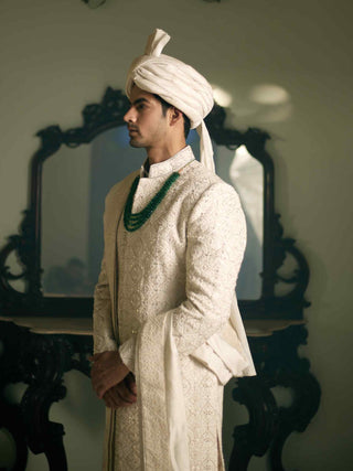 Umerkot offwhite sherwani set