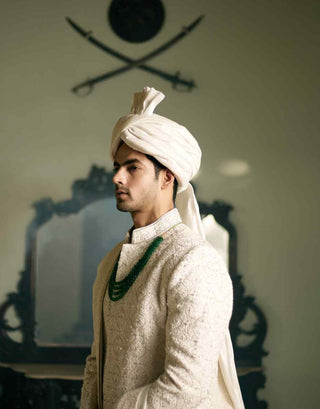 Umerkot offwhite sherwani set