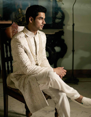 Umrah offwhite sherwani set