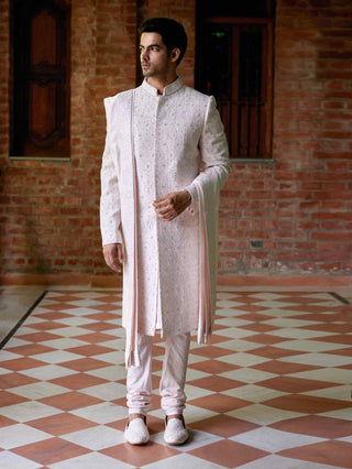 Ameera soft pink sherwani set