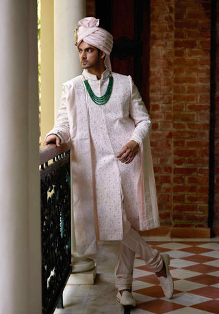 Ameera soft pink sherwani set