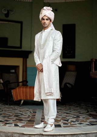 Hasan ivory sherwani set