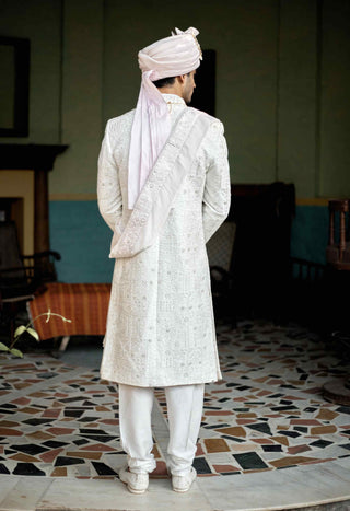 Hasan ivory sherwani set