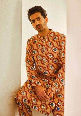 Ujjayanta mustard kurta and churidaar