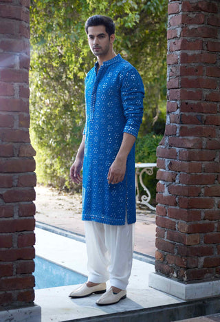 Ranbir azure blue kurta and salwar set