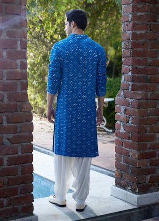 Ranbir azure blue kurta and salwar set