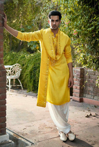 Shehzad yellow kurta and salwar set