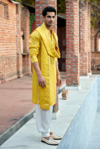 Shehzad yellow kurta and salwar set