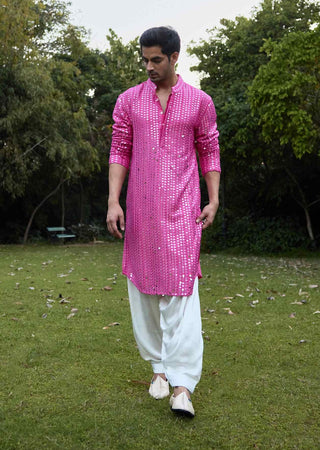 Yasir rani pink kurta and salwar