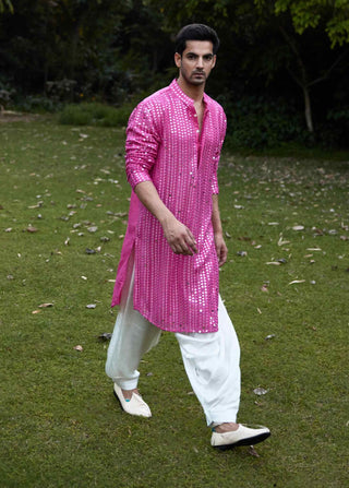 Yasir rani pink kurta and salwar