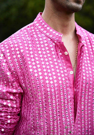 Yasir rani pink kurta and salwar