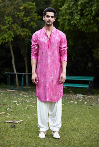 Yasir rani pink kurta and salwar