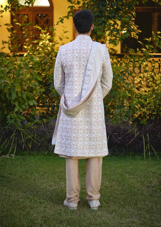 Imran beige sherwani set