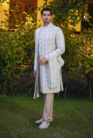 Imran beige sherwani set