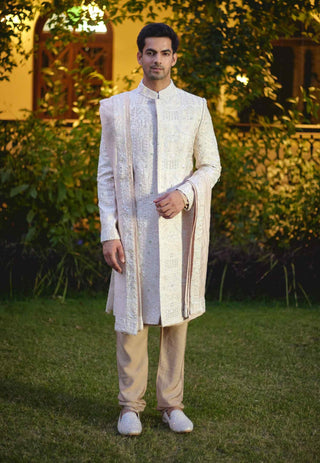 Umair beige sherwani set