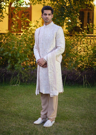 Umair beige sherwani set