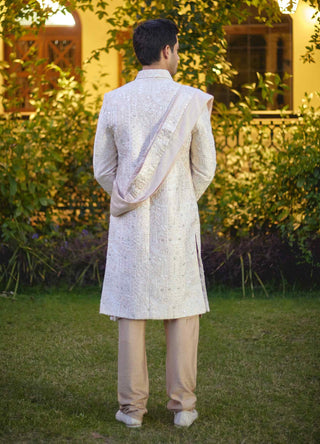 Umair beige sherwani set