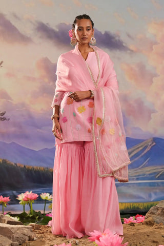 Pink gharara set