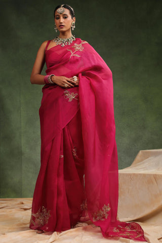 Wine jim jam saree