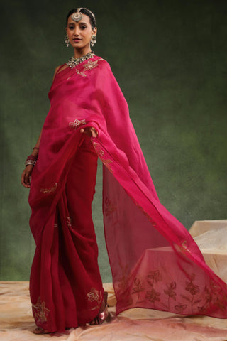 Wine jim jam saree