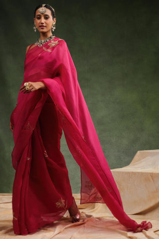 Wine jim jam saree