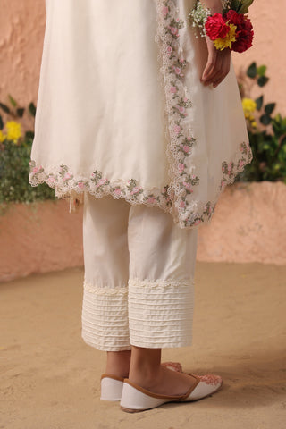 Ivory lace kurta and pant