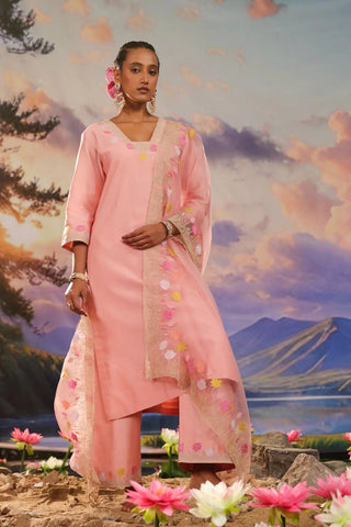 Peach kurta set