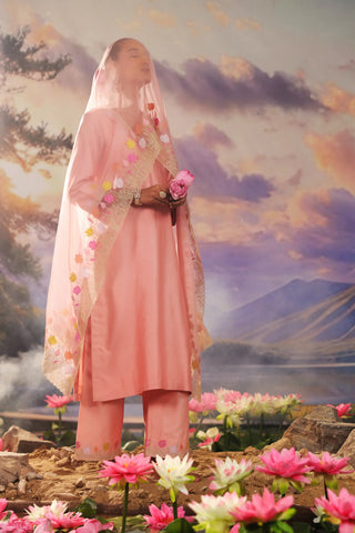 Peach kurta set