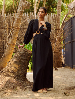 Finora maxi black dress