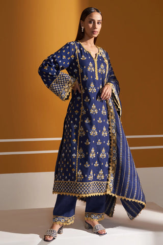 Blue marlow kurta set