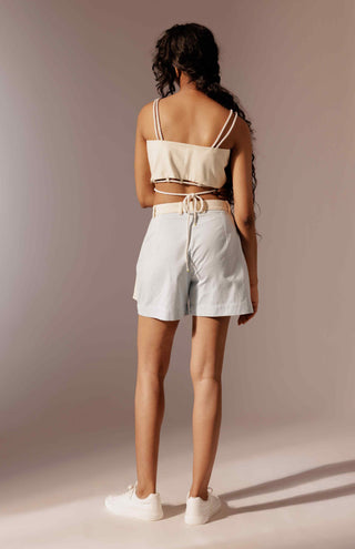 Elio tube top and shorts