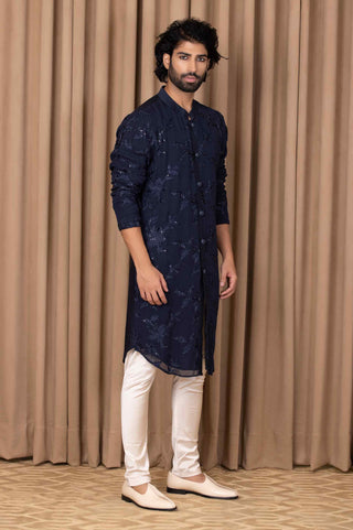 Sufian navy blue kurta and pant