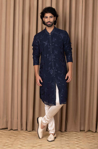 Sufian navy blue kurta and pant