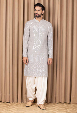 Imran steel gray kurta and pant