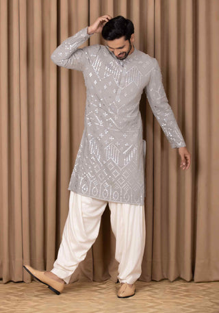 Imran steel gray kurta and pant