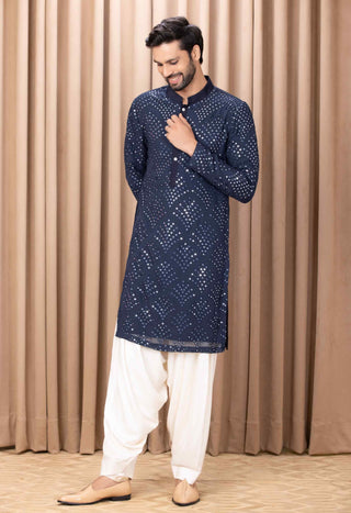 Rashid navy kurta and pant