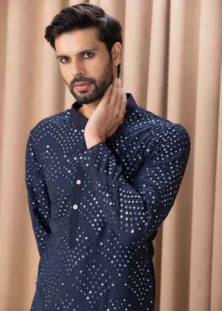 Rashid navy kurta and pant