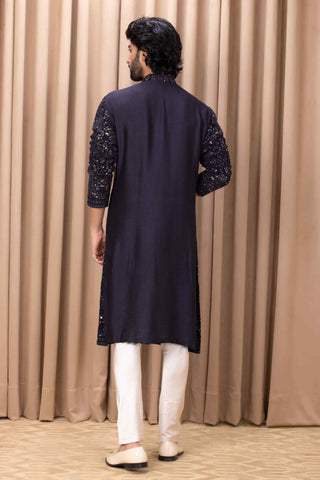 Aftaab navy blue kurta and pant