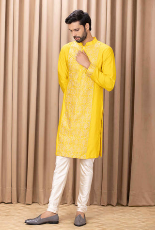 Fahad mustard kurta and pant