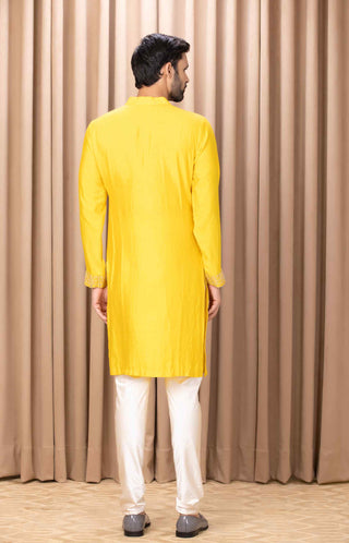 Fahad mustard kurta and pant