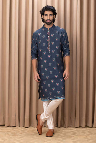 Noor navy blue kurta and pant