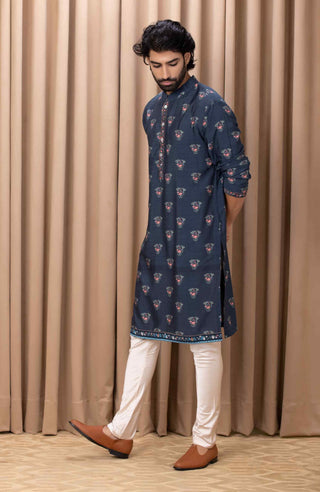 Noor navy blue kurta and pant