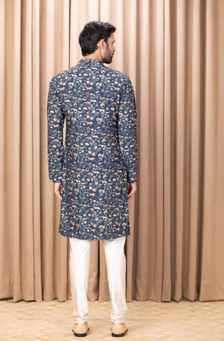 Amaani navy blue kurta and pant