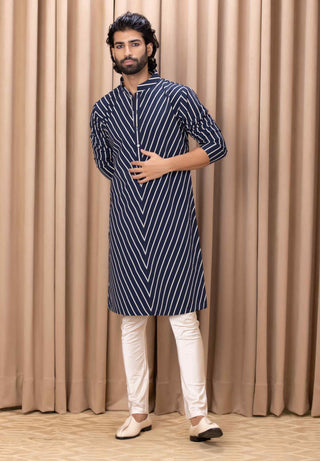 Amaan navy blue kurta and pant